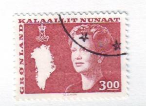 Greenland Sc 129 1988 3.o kr Queen  stamp used
