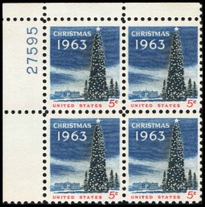 US #1240 CHRISTMAS MNH UL PLATE BLOCK #27595