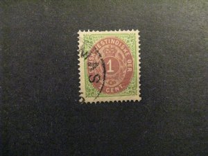 Danish West Indies #5 used short perf a23.4 9156