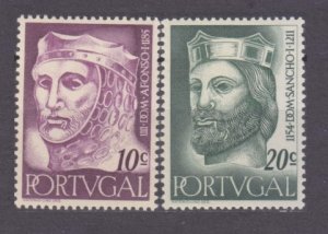 1955 Portugal 835-836 Kings Afonso I and Sancho I