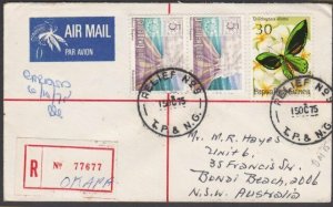 PAPUA NEW GUINEA 1975 Registered cover ex OKAPA - Relief No.9 cds...........M485