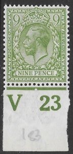 GB 183  1922    nine pence   fine   mint   nh