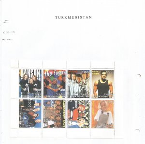 TURKMENISTAN - 1998 - Musicians - Perf 6v Sheet - M L H - Private Issue