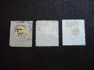 Stamps - Heligoland - Scott# 12,14,15 - Mint Hinged Part Set of 3 Reprint Stamps