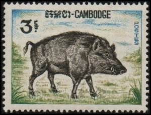 Cambodia 169 - Mint-NH - 3r Indian Wild Boar (1967) (cv $1.40)