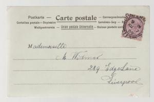 1900 England Postcard cover mail service to Madagascar Colonial Post UPU