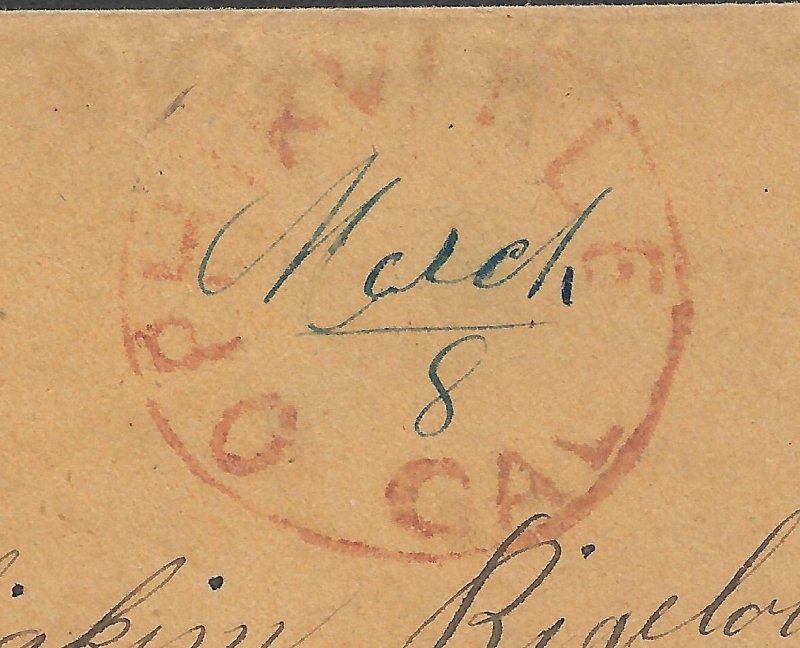 Doyle's_Stamps: Ophirville, Placer County, California Postal History - Cover