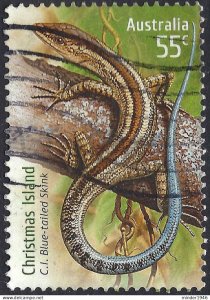 AUSTRALIA 2009 QEII 55c Multicoloured, Species at Risk, Blue-Tailed Skink-Chr...