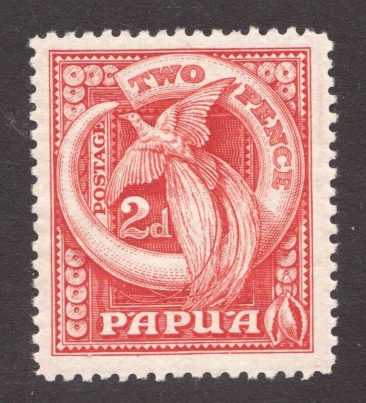 1932 Papua Sc# 97 - Two Pence, Bird of Paradise - MNH Cv$12.50