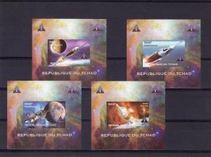Chad 2009  40th.Anniv.Apollo 11 NASA  4 SS Imperforated 1st.Issue MNH VF