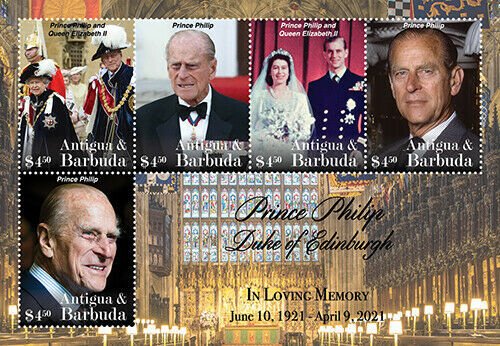 2021/07 - ANTIGUA - PRINCE PHILIP         5V  complet set    MNH ** T