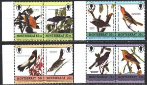 Montserrat. 1985. 597-604. Birds, Odabon, fauna. MNH.