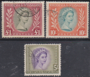 RHODESIA & NYASALAND 1954 USED 