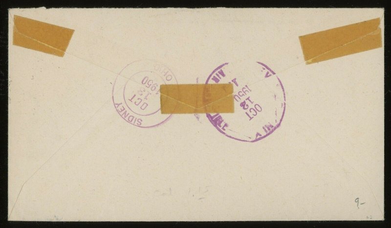 1950 Iceland Registered Cover Sc 251 & Sc C26