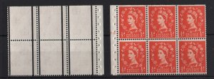 GB 1958 Graphite ½d cyl E4T dot booklet pane unmounted mint, av perfs cat £180