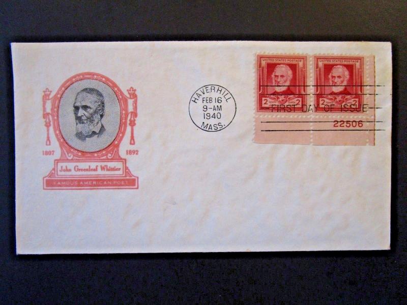 United States SC# 865 FDC / Plate# Pair / Unaddressed / Ioor Cachet - Z5206