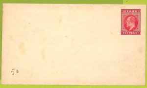 39938 - SIERRA LEONE - Postal History -  Postal STATIONERY COVER  H & G  # 3