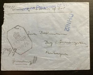 1940s Dehra Dun India POW Internment Camp Cover To Berg Germany E Bethmann 7