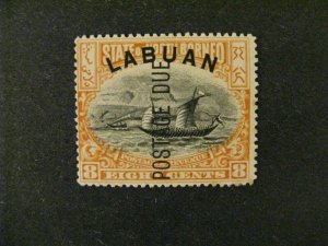 Labuan J6e mint hinged perf 14.5-15 a few lightly toned perfs a21.9 3205