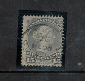 Canada #30 Used With Ideal Nov 24 1897 CDS Cancel - Late Usage