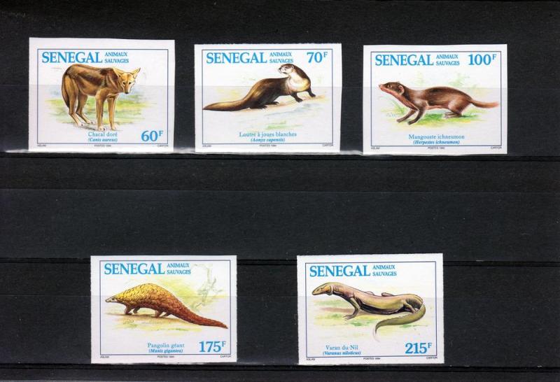 Senegal 1994 Wild Animals Set (5) Imperf.MNH Sc # 1093/1097 