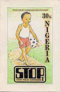 Nigeria 1984 Stop Polio Campaign - original hand-painted ...