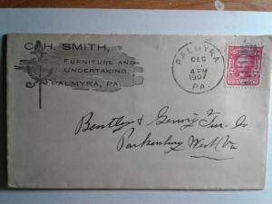 SCOTT # 319 AMERICAN POSTAL HISTORY ADVERTISEMENT 1907