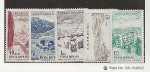 Romania Sc 1649-53 MNH Set of 1964 - Tourism attractions