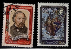 Russia Scott 1907-1908 Used CTO Composer Glinka stamp set
