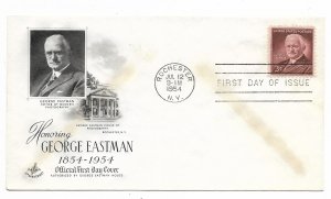 US 1062 (Me-3) 3c George Eastman on FDC Artcraft Cachet Unaddressed ECV $7.50