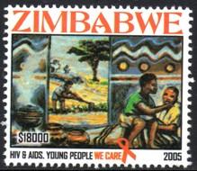 Zimbabwe - 2005 AIDS $18000 MNH** SG 1176