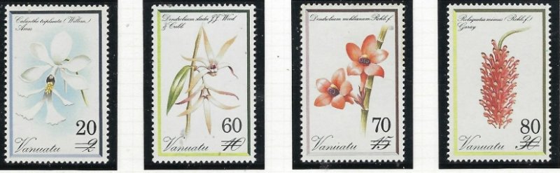 Vanuatu 551-54 MNH 1991 Surcharges (fe8721)