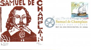 #4073 Samuel de Champlain Curtis FDC