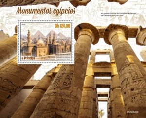 St Thomas - 2020 Egyptian Monuments - Stamp Souvenir Sheet - ST200522b