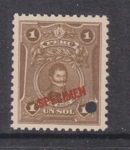 PERU, 1924 De Saco, 1s., ABN Punched Proof, SPECIMEN in Red, mnh