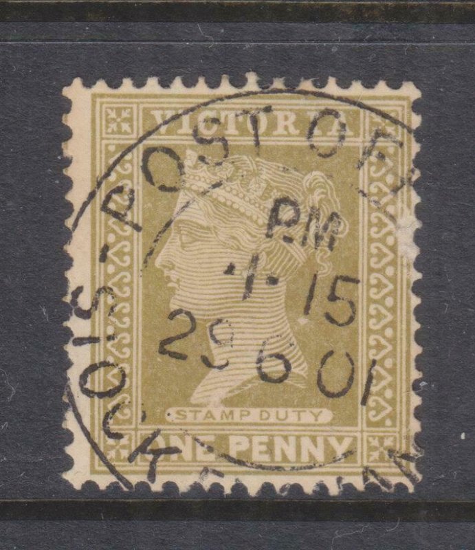 VICTORIA, 1901 1d. Olive, used.