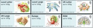 Jersey 2022 MNH Automat Stamps Fish Crabs Oyster Marine Life Food Harvest