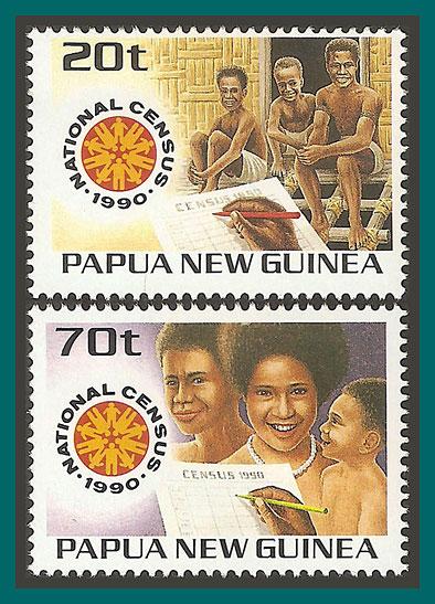 Papua New Guinea 1990 National Census, MNH  733-734,SG615-SG616