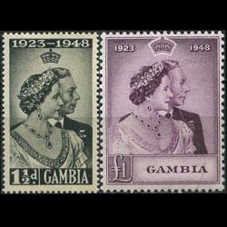 GAMBIA 1948 - Scott# 146-7 S.Wedding Set of 2 NH