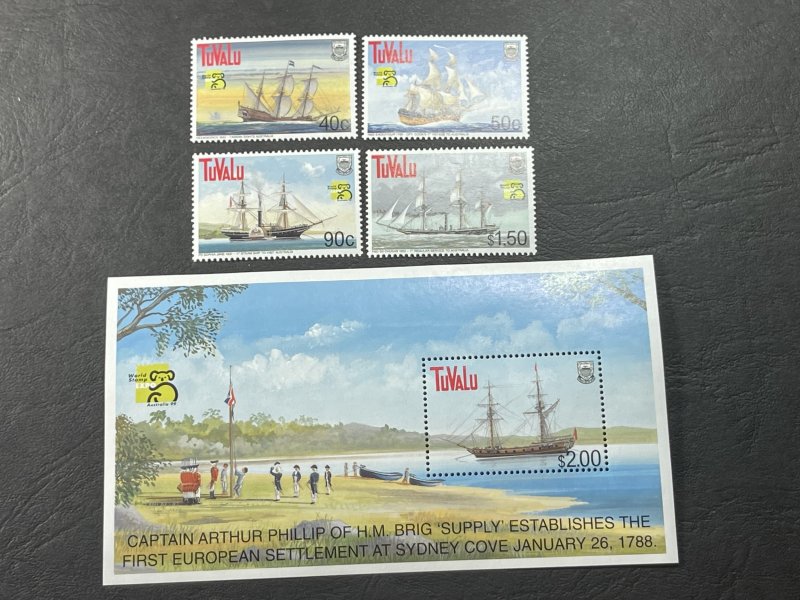 TUVALU # 790-794--MINT NEVER/HINGED---COMPLETE SET & SOUVENIR SHEET---1999