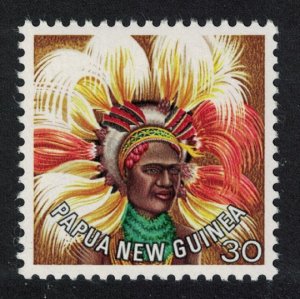 Papua NG Asaro Valley headdress 30c 1978 MNH SC#451 SG#324