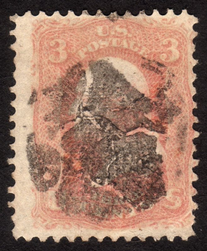 1867, US 3c, Washington, Used, Sc 94