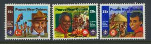 Papua New Guinea SG SG 426 - SG 428 incomplete set  Scouting MUH