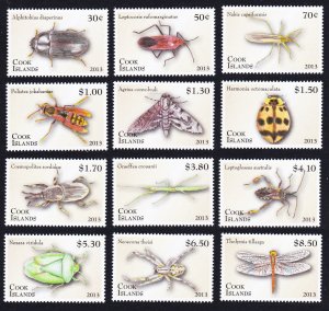 Cook Is. Insects Beetle Dragonfly Definitives Part 1 12v 2013 MNH