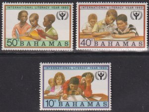 1990 Bahamas International Literacy complete set MNH Sc# 695 / 697 CV $7.00