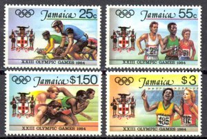 Jamaica Sc# 577-580 MH 1984 Summer Olympics