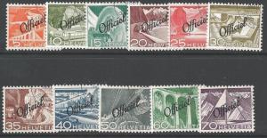 SWITZERLAND SGO522/32 1950 OFFICIAL SET FINE USED