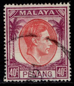 MALAYSIA - Penang GVI SG18, 40c red & purple, USED. Cat £22.