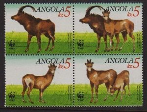 Angola 1990 Sc 781-784 WWF set MNH
