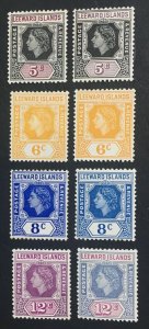 MOMEN: LEEWARD ISLANDS 1954 TRIAL COLORS MINT OG H RARE LOT #61468